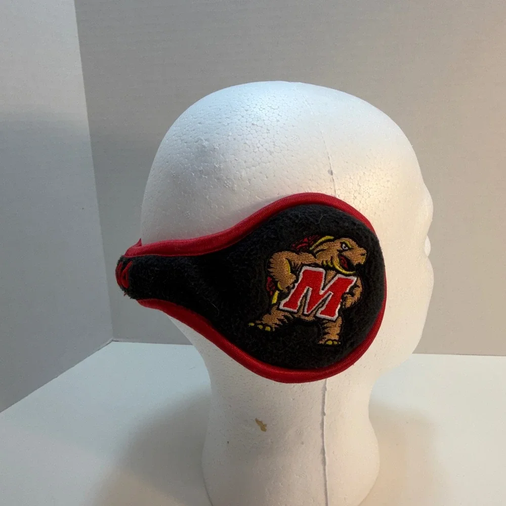 University of Maryland Terps NCAA‎ Fleece Ear Warmers Earmuffs Black Youth